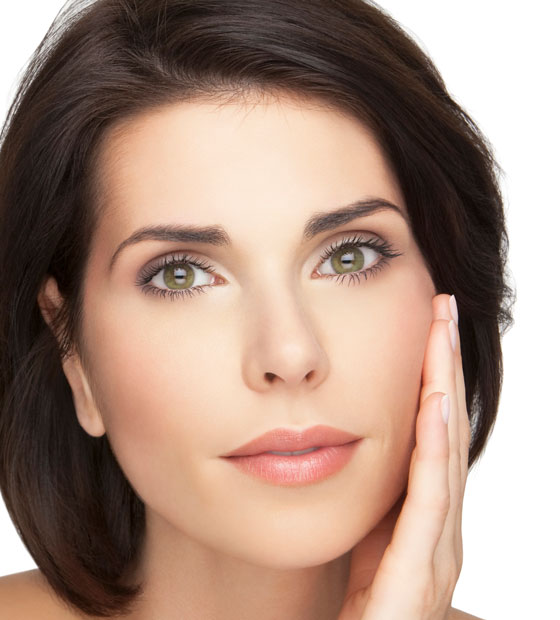 woman after facial laser treatment woman after facial laser treatment