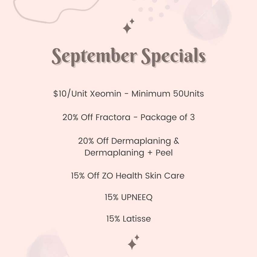September 2022 Monthly Specials